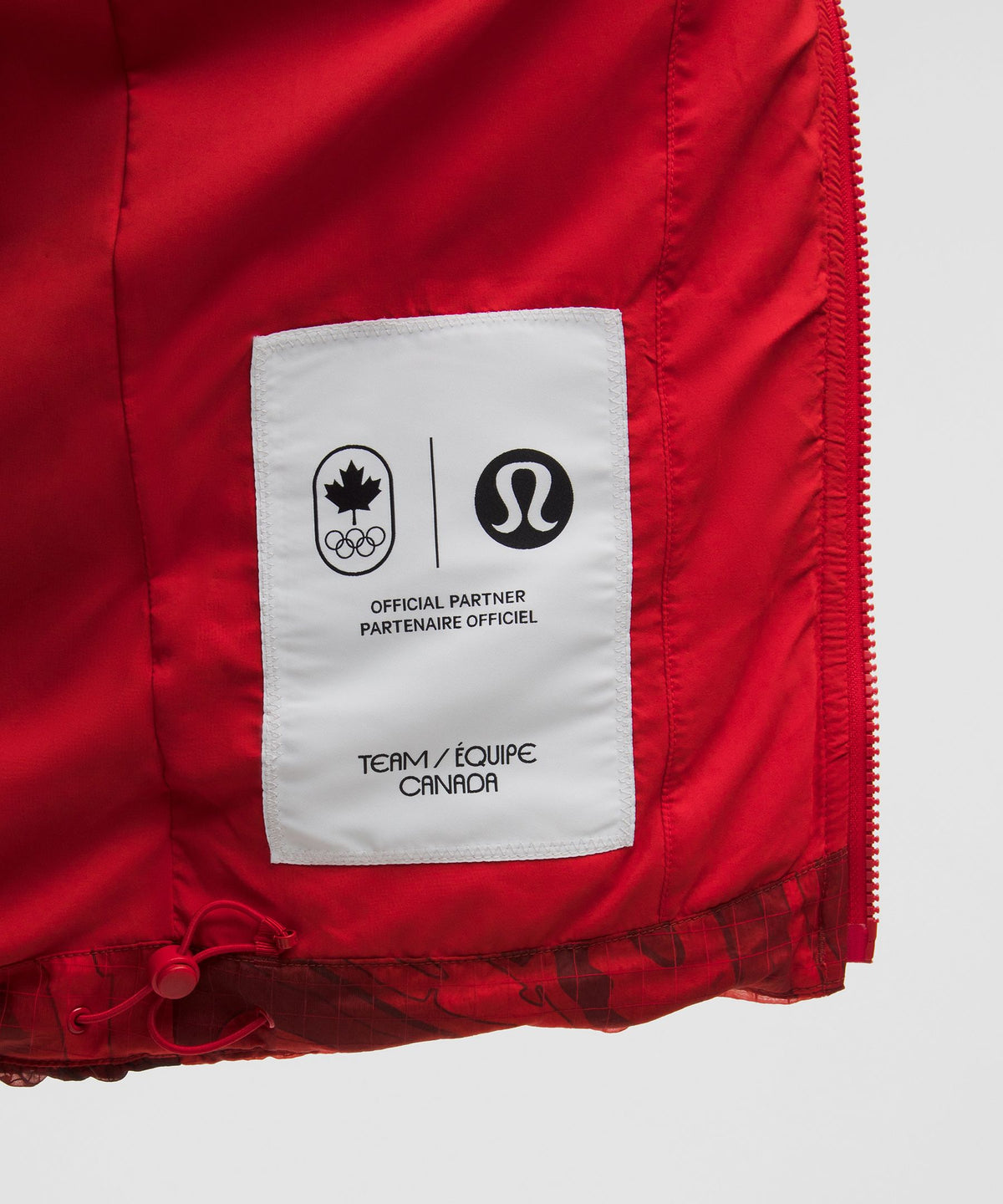 Lululemon Team Canada Men's Wunder Puff Translucent 600-Down-Fill Jacket *COC Logo