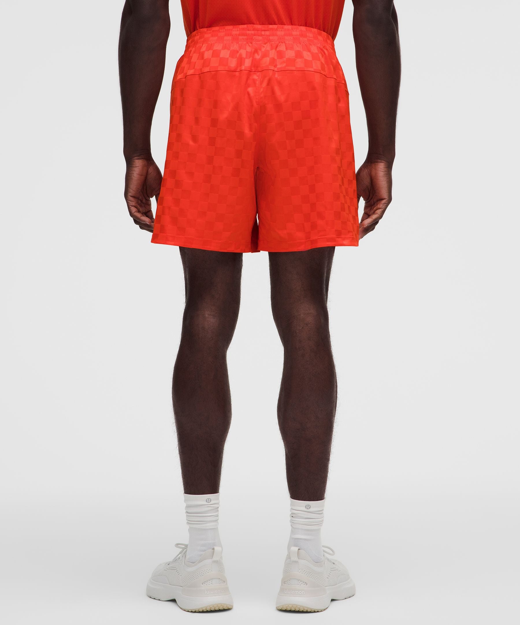Lululemon Checkerboard Satin Linerless Gym Short 7"