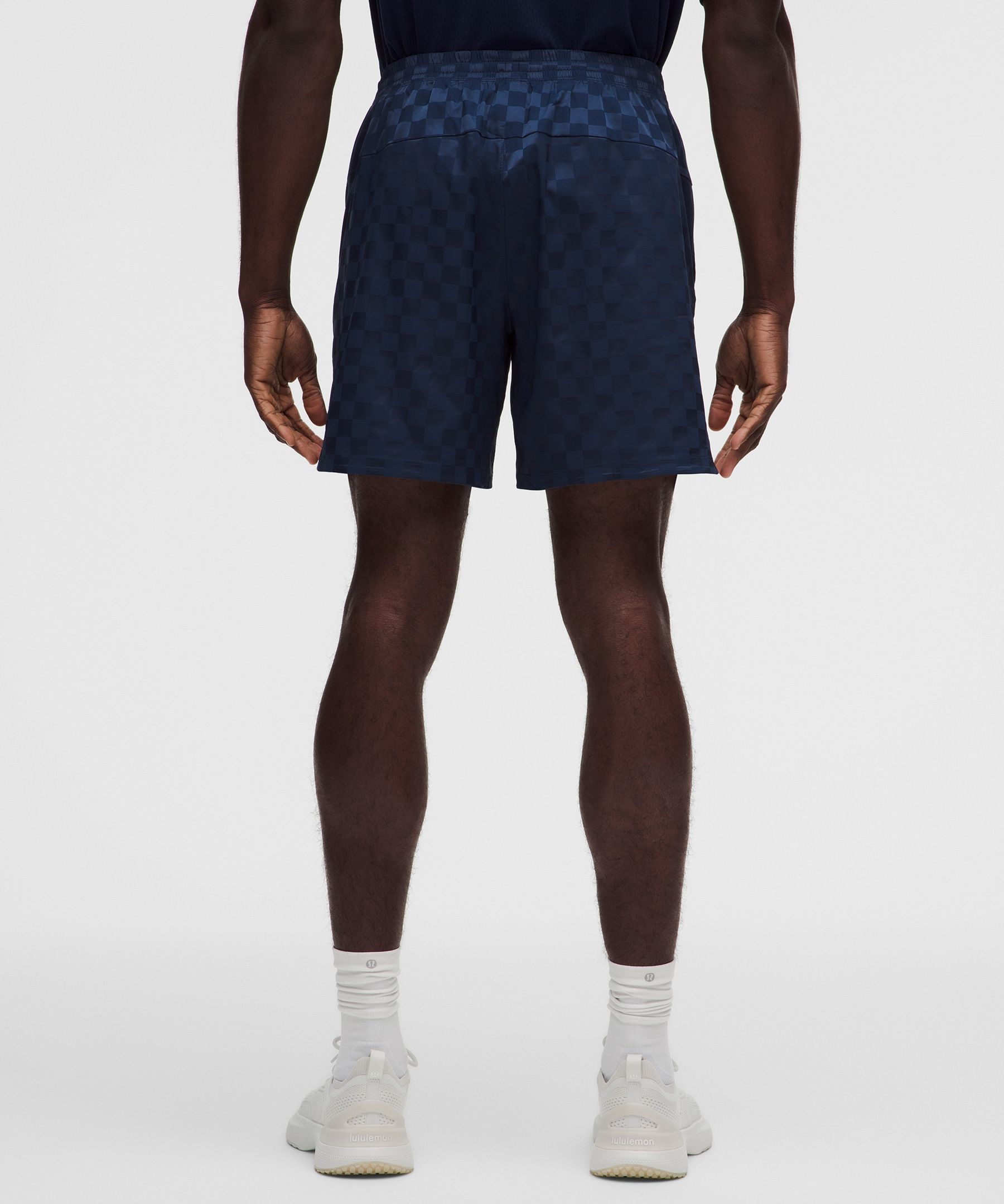 Lululemon Checkerboard Satin Linerless Gym Short 7"