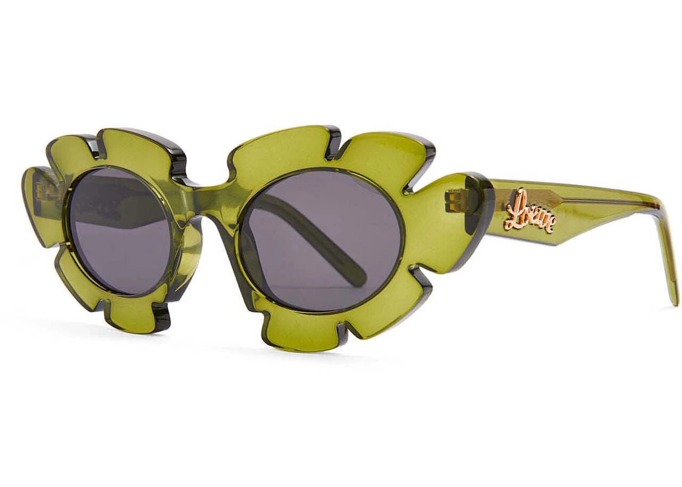 loewe flower sunglasses in injected nylon cactus green (g000270x03 4510)