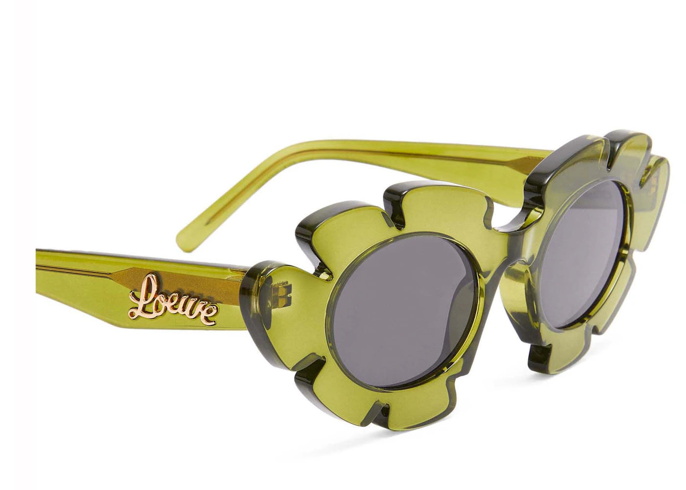 loewe flower sunglasses in injected nylon cactus green (g000270x03 4510)