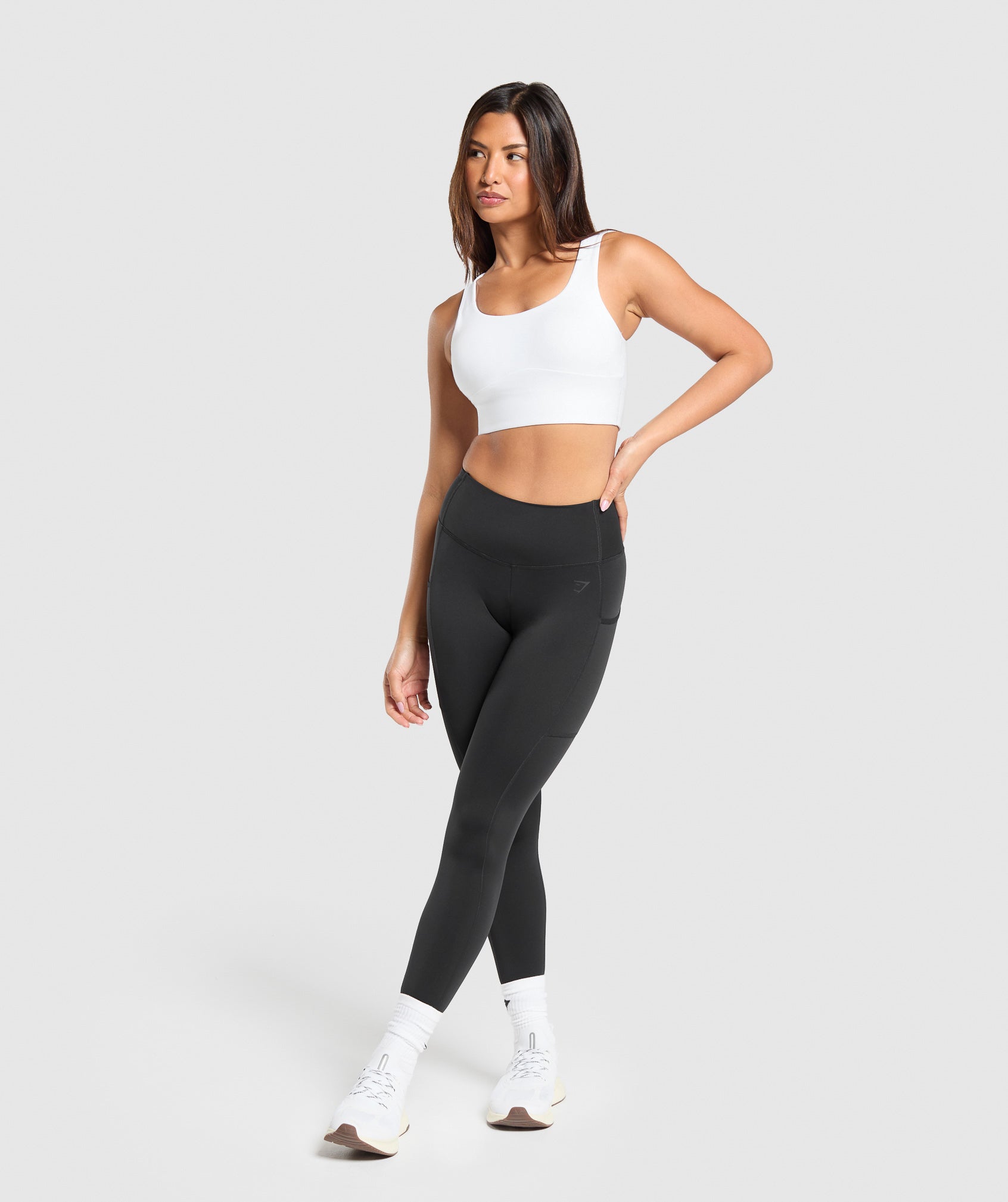 Women's Gymshark Longline Sports Bra White