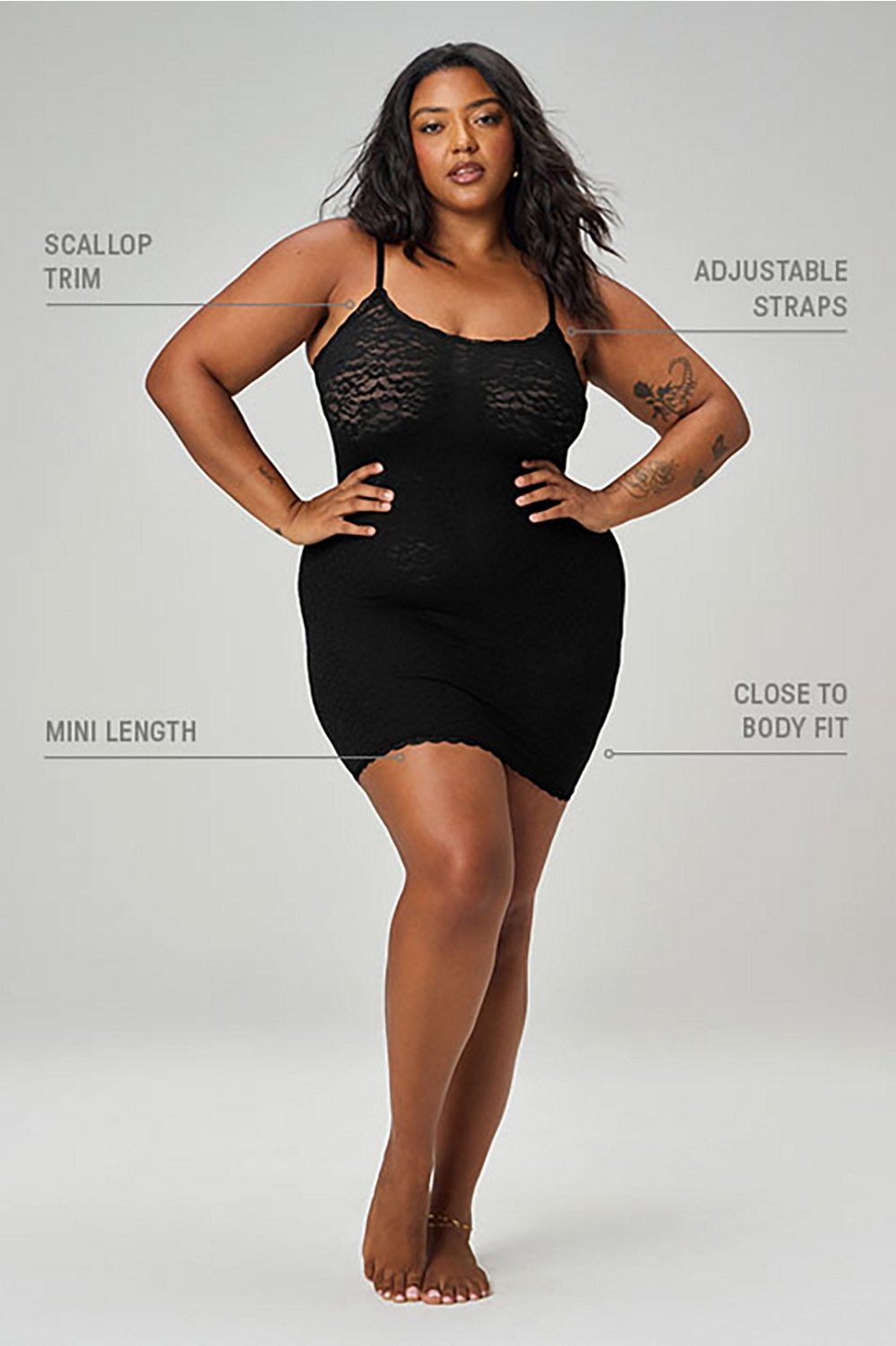 Fabletics Lush Lace Slip Dress
