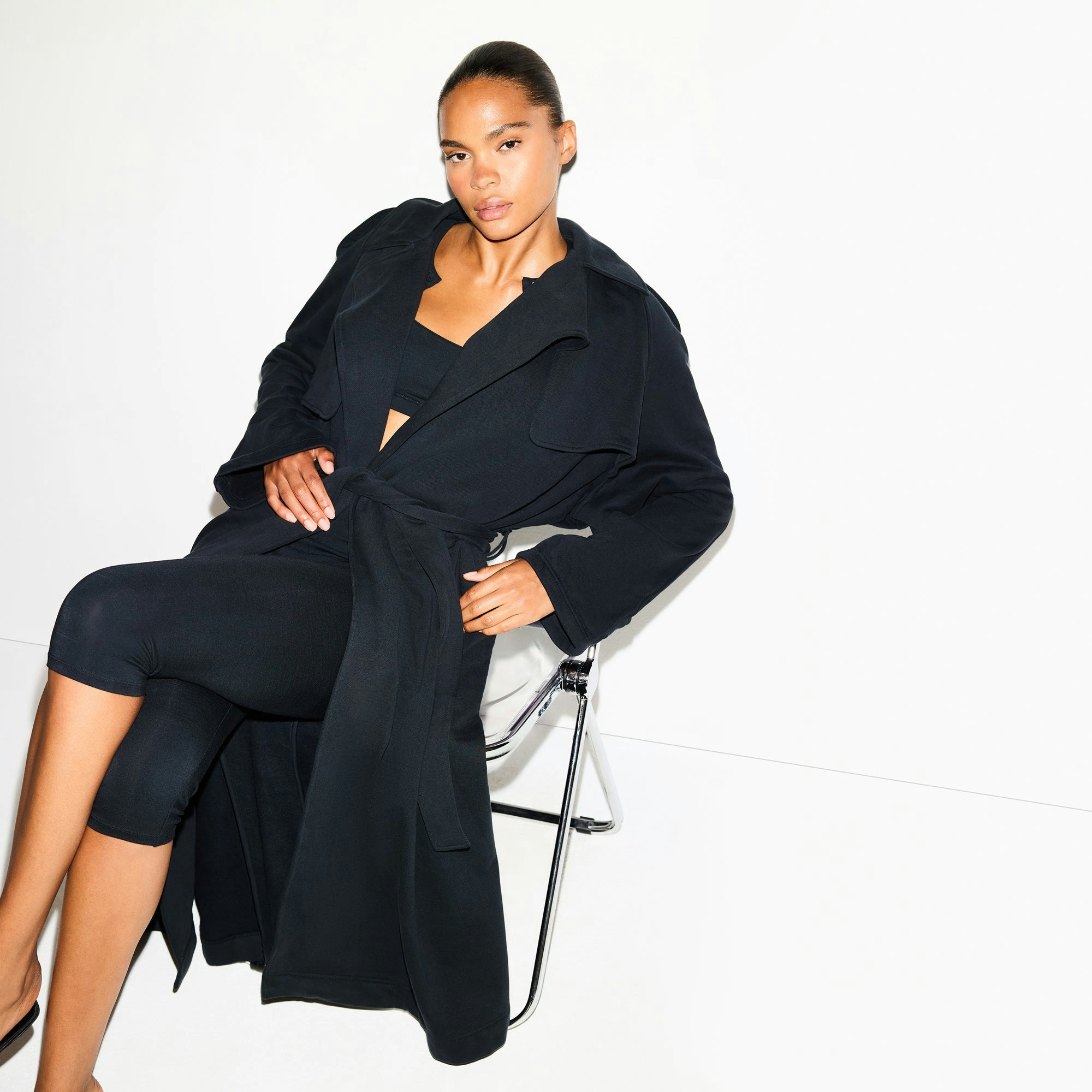 BOYFRIEND FLEECE OVERSIZED TRENCH COAT