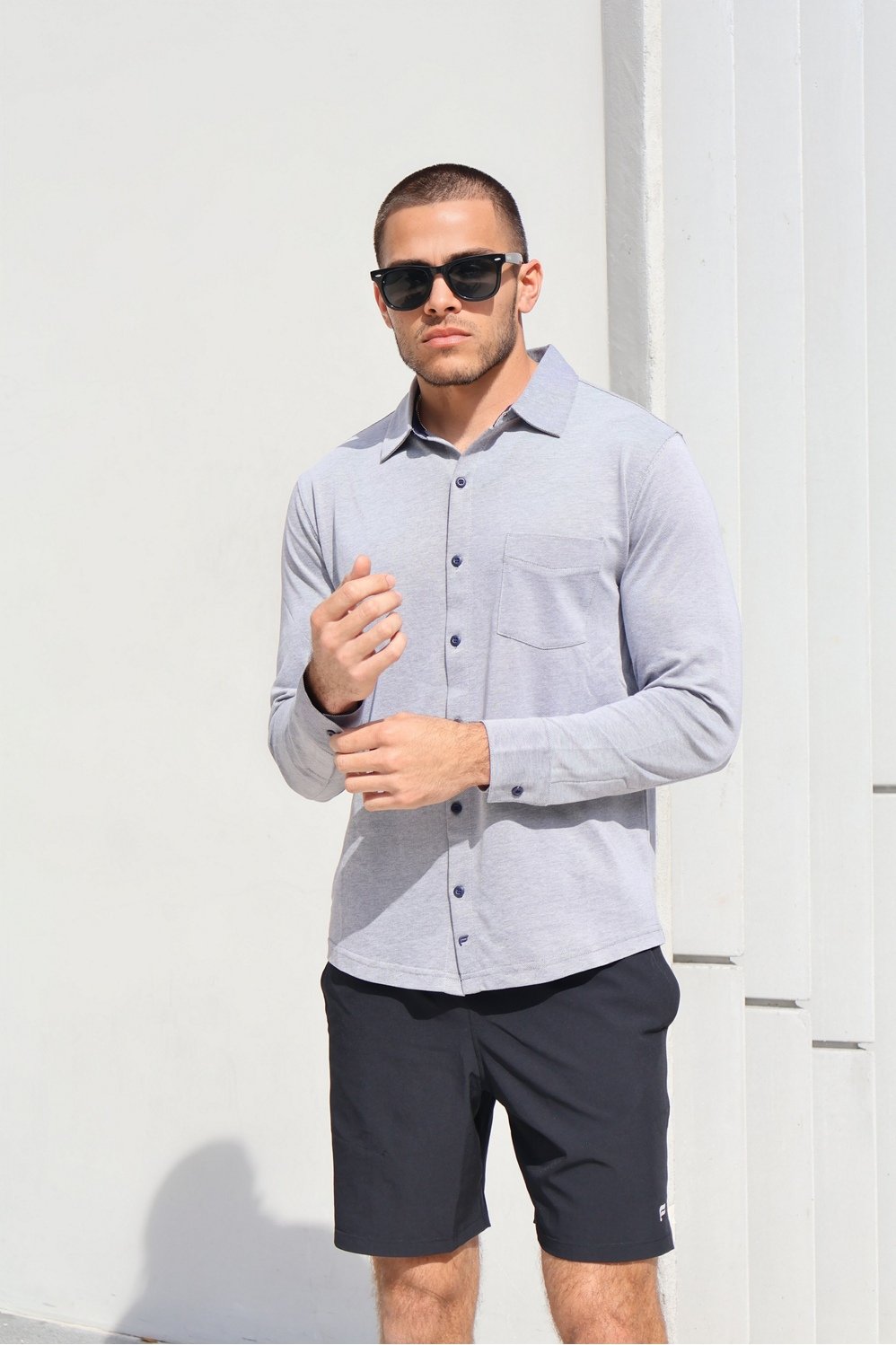 Fabletics The Dash Long Sleeve Button Up