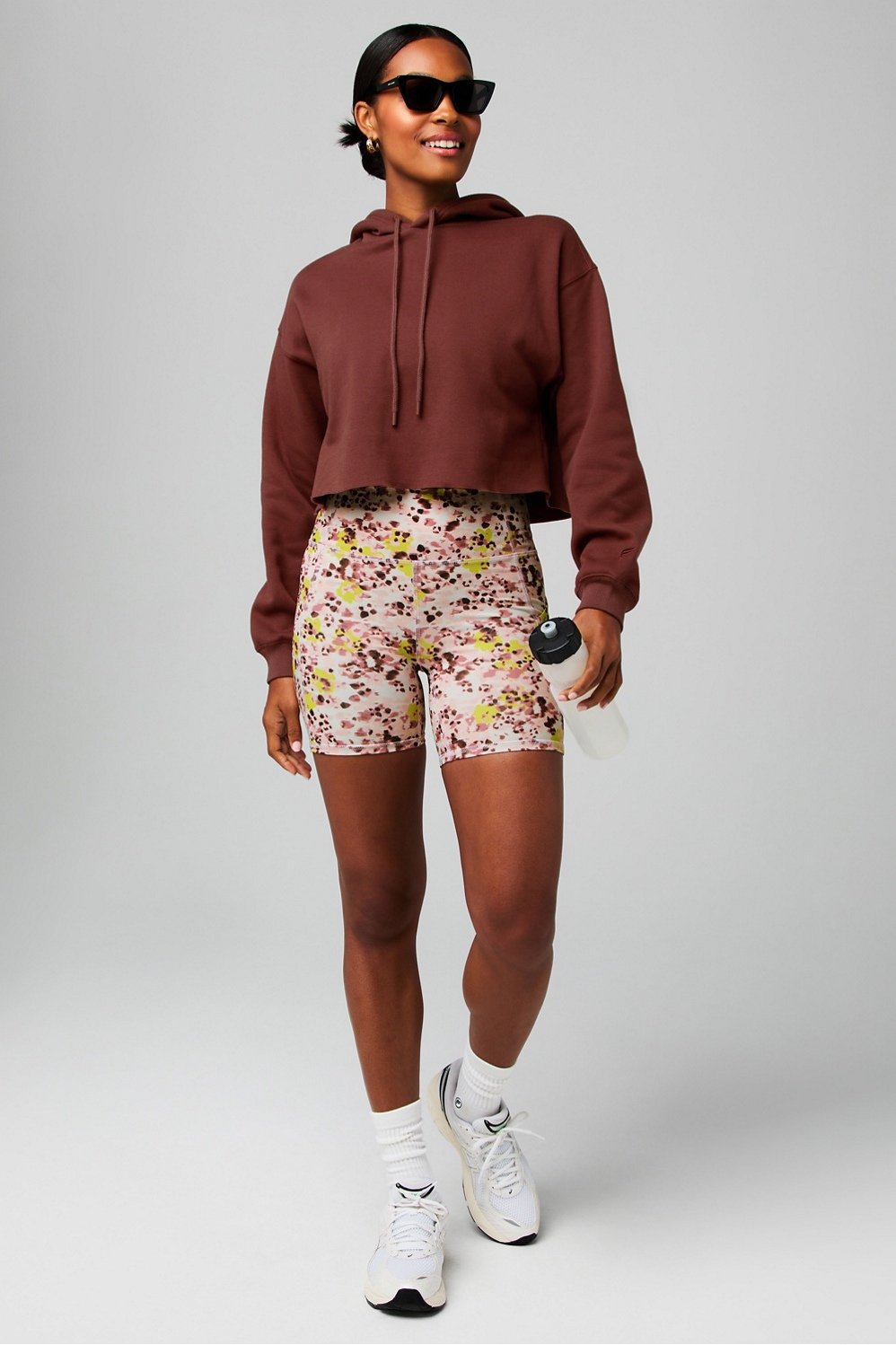 Fabletics Cozy Fleece Cropped Hoodie