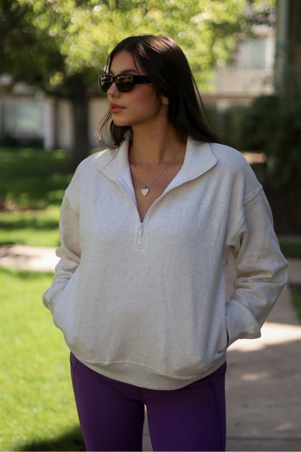 Fabletics Cozy Fleece Half Zip Sweatshirt