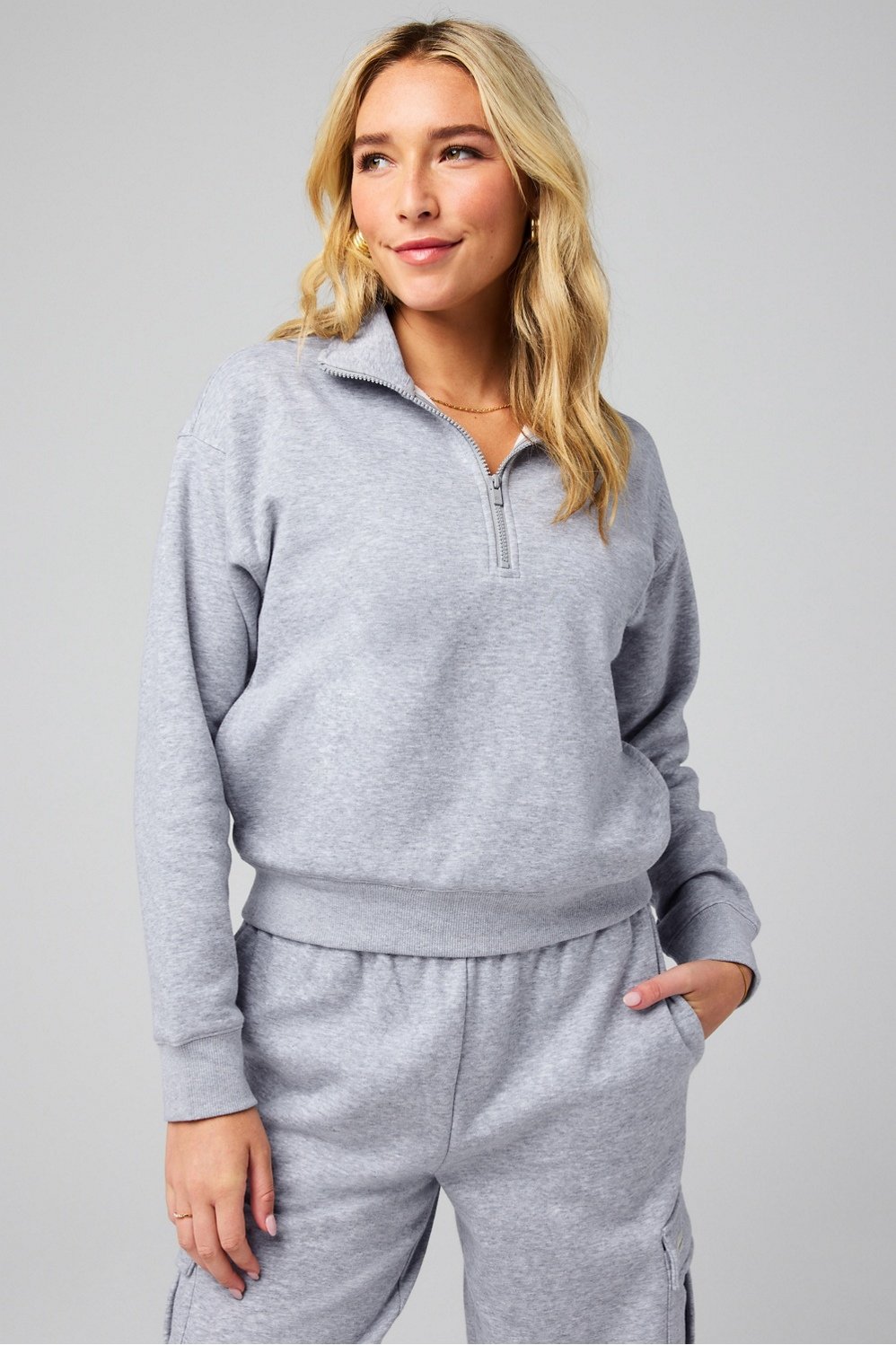 Fabletics Cozy Fleece Half Zip Sweatshirt