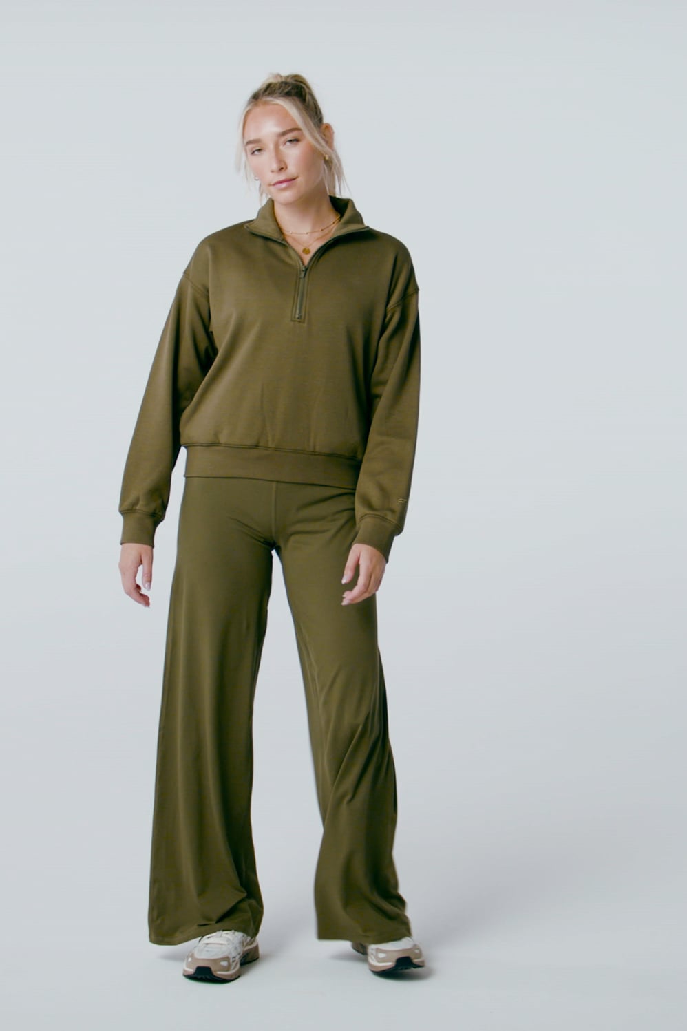Fabletics Cozy Fleece Half Zip Sweatshirt