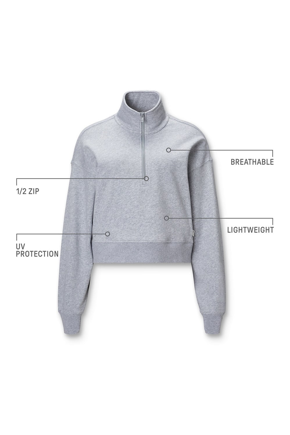 Fabletics Year Round Terry Half Zip Sweatshirt