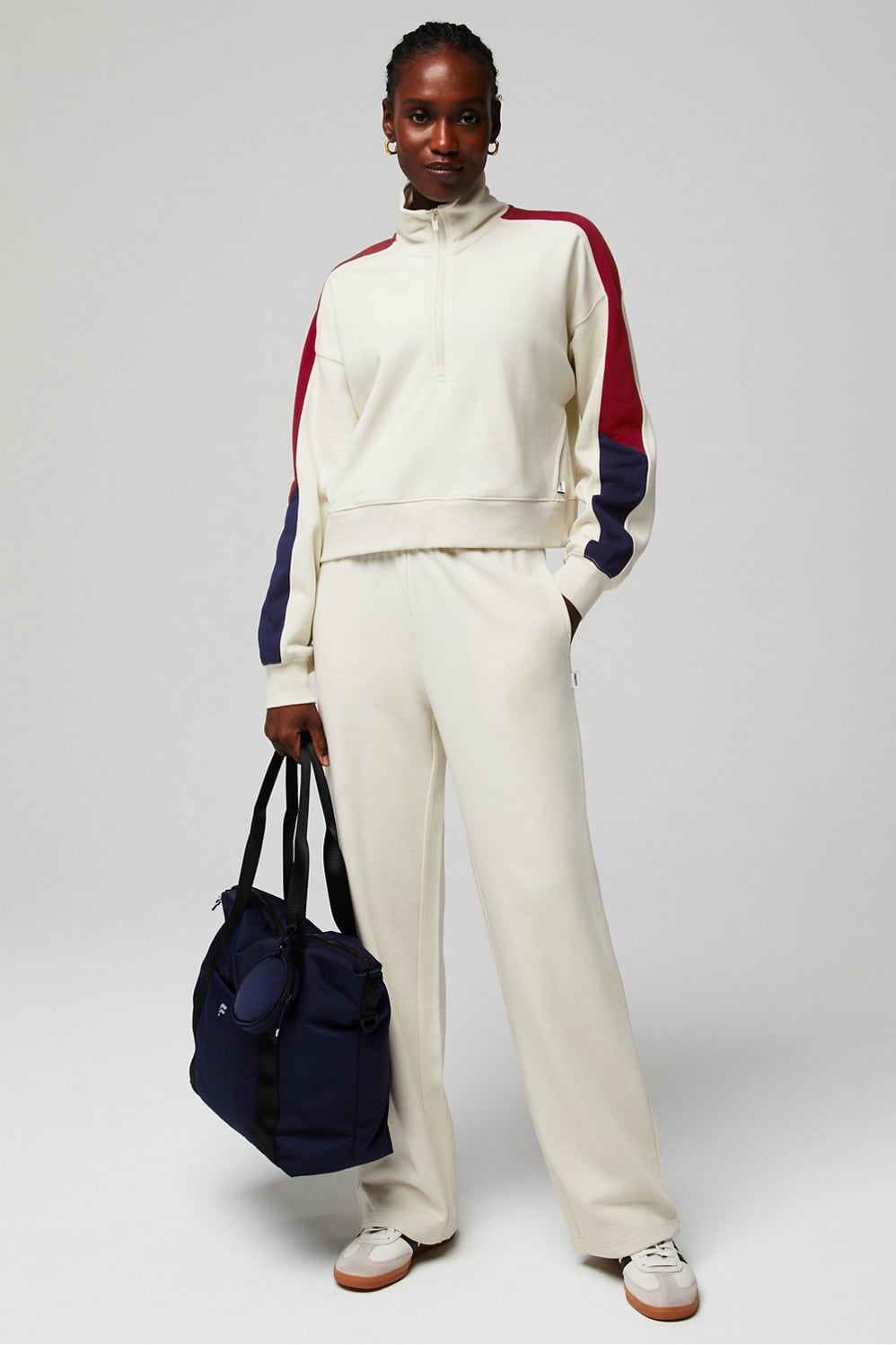 Fabletics Year Round Terry Half Zip Sweatshirt