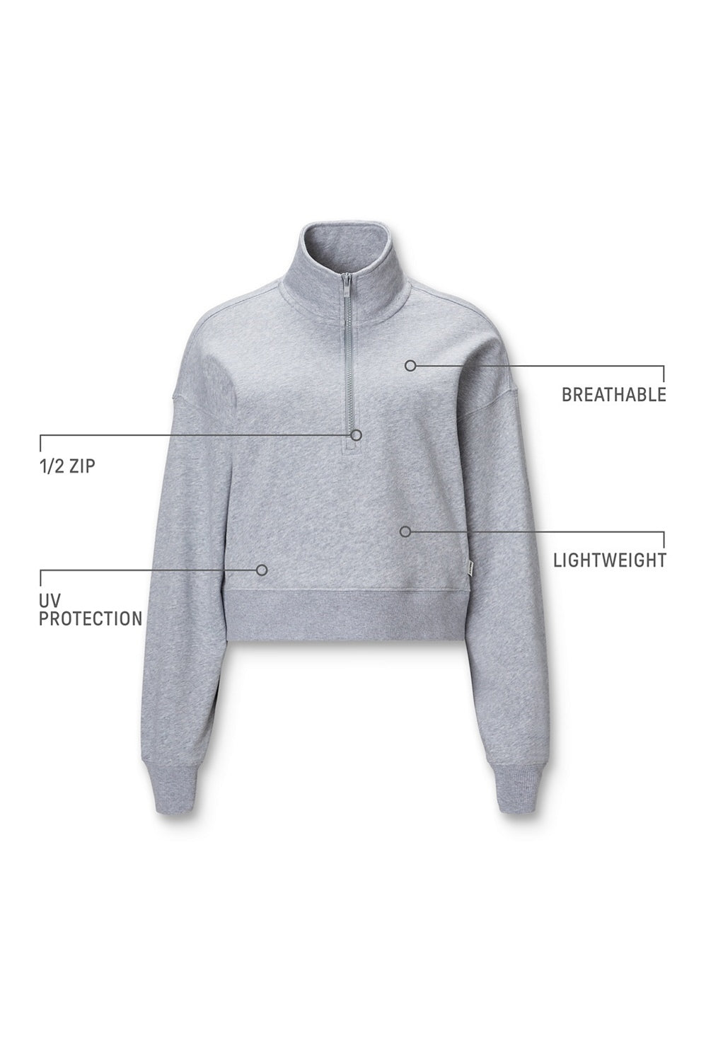Fabletics Year Round Terry Half Zip Sweatshirt