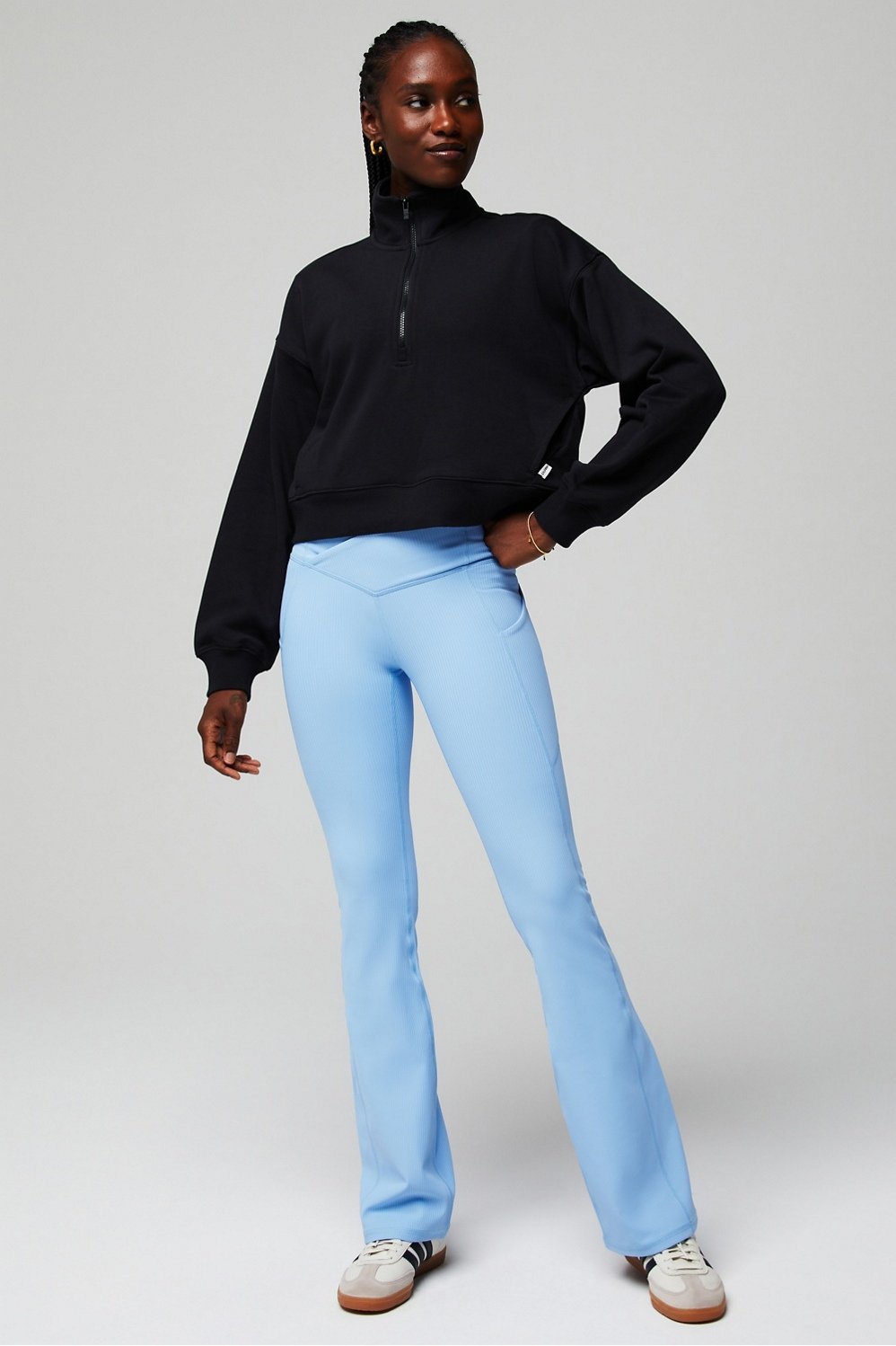 Fabletics Year Round Terry Half Zip Sweatshirt