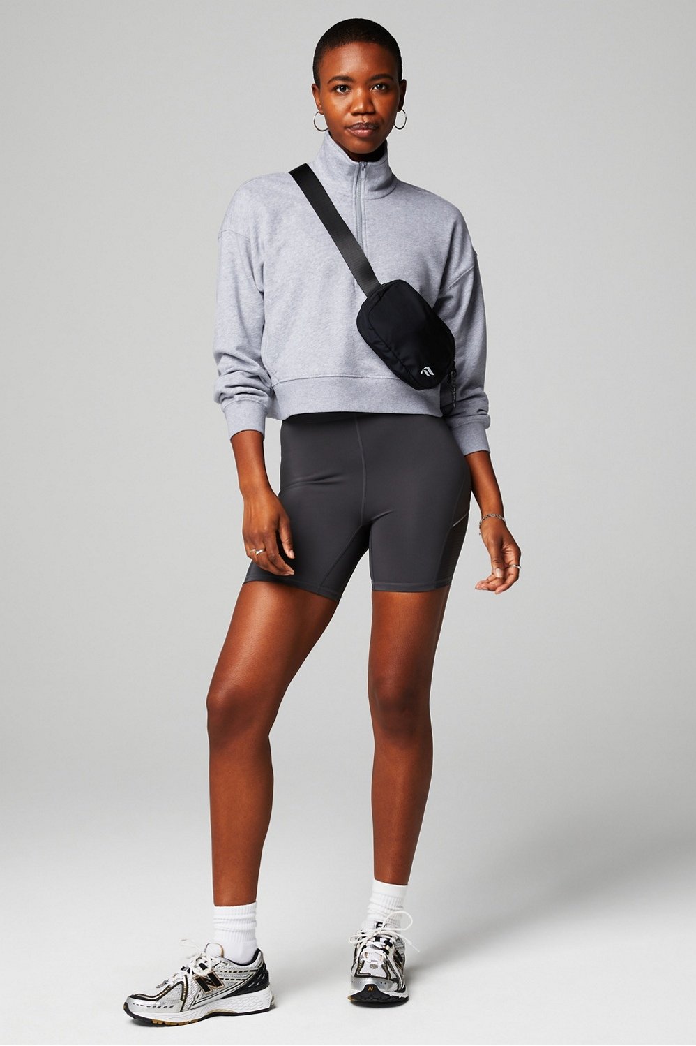 Fabletics Year Round Terry Half Zip Sweatshirt