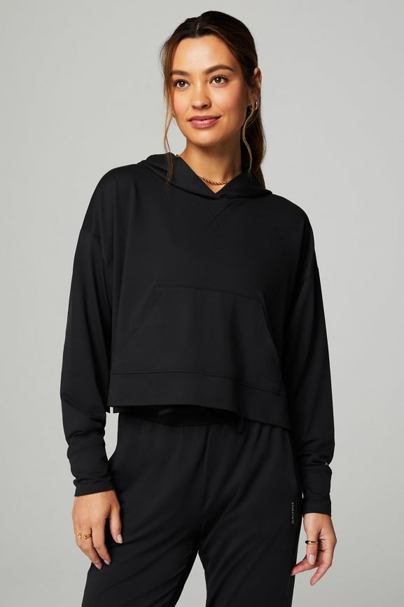 Fabletics Cloud Jersey Cropped Hoodie