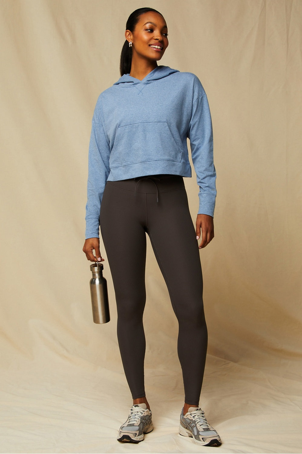 Fabletics Cloud Jersey Cropped Hoodie
