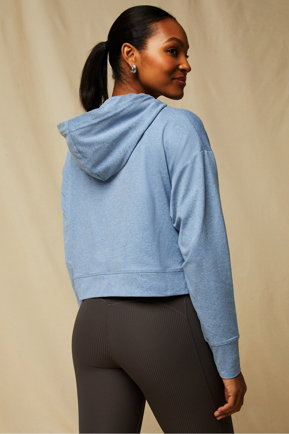 Fabletics Cloud Jersey Cropped Hoodie