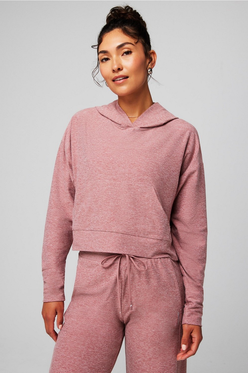 Fabletics Cloud Jersey Cropped Hoodie