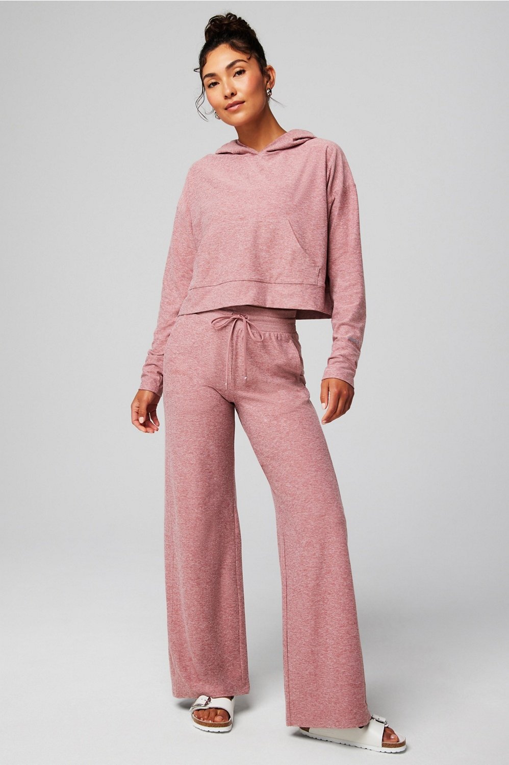 Fabletics Cloud Jersey Cropped Hoodie