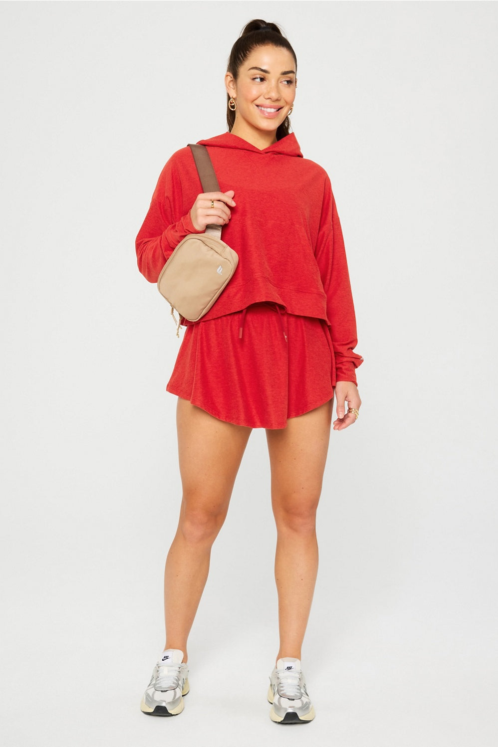 Fabletics Cloud Jersey Cropped Hoodie