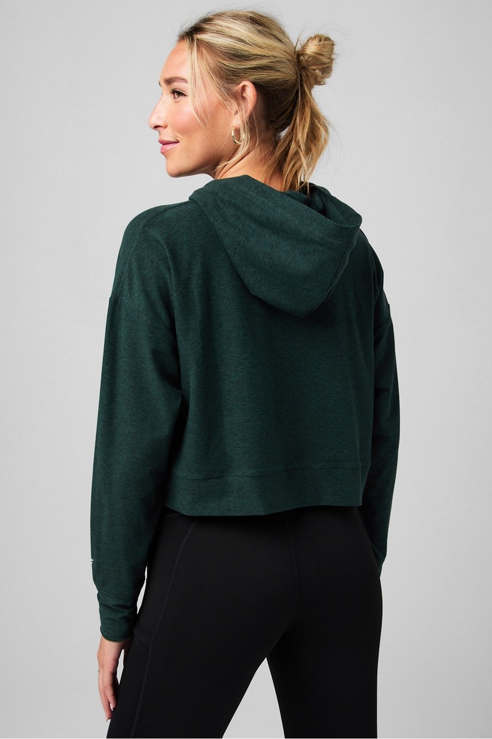 Fabletics Cloud Jersey Cropped Hoodie