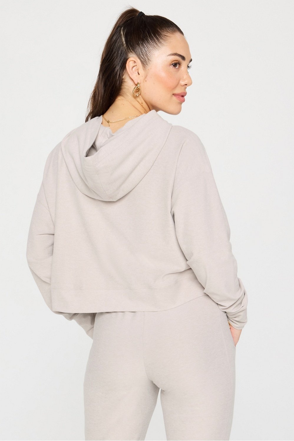 Fabletics Cloud Jersey Cropped Hoodie
