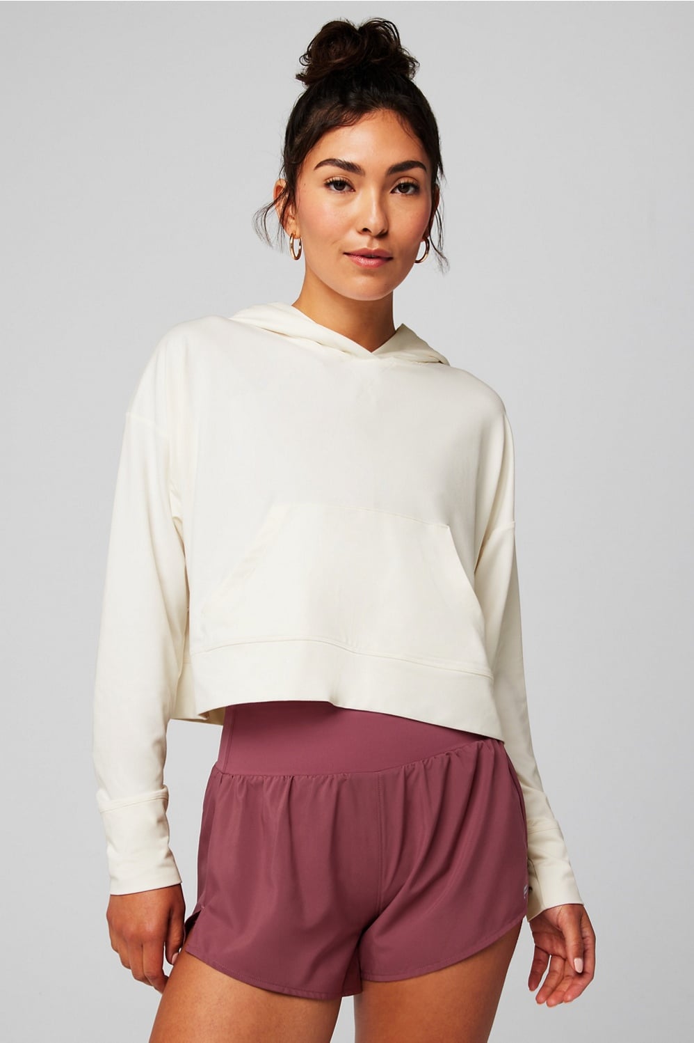 Fabletics Cloud Jersey Cropped Hoodie