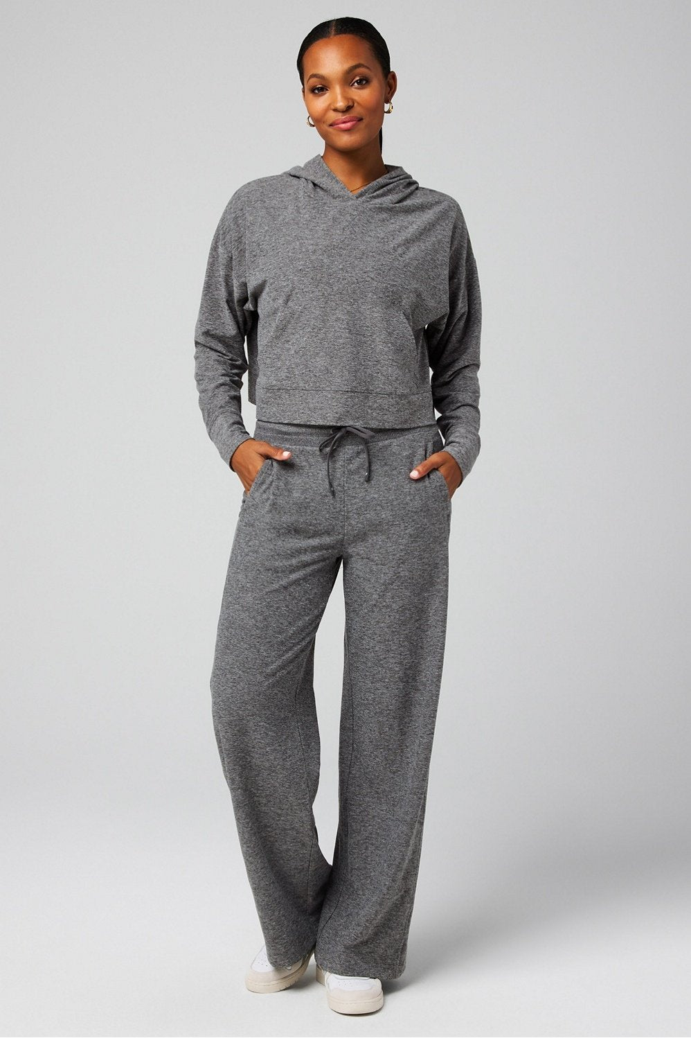 Fabletics Cloud Jersey Cropped Hoodie