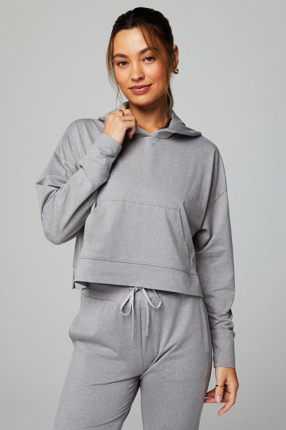 Fabletics Cloud Jersey Cropped Hoodie