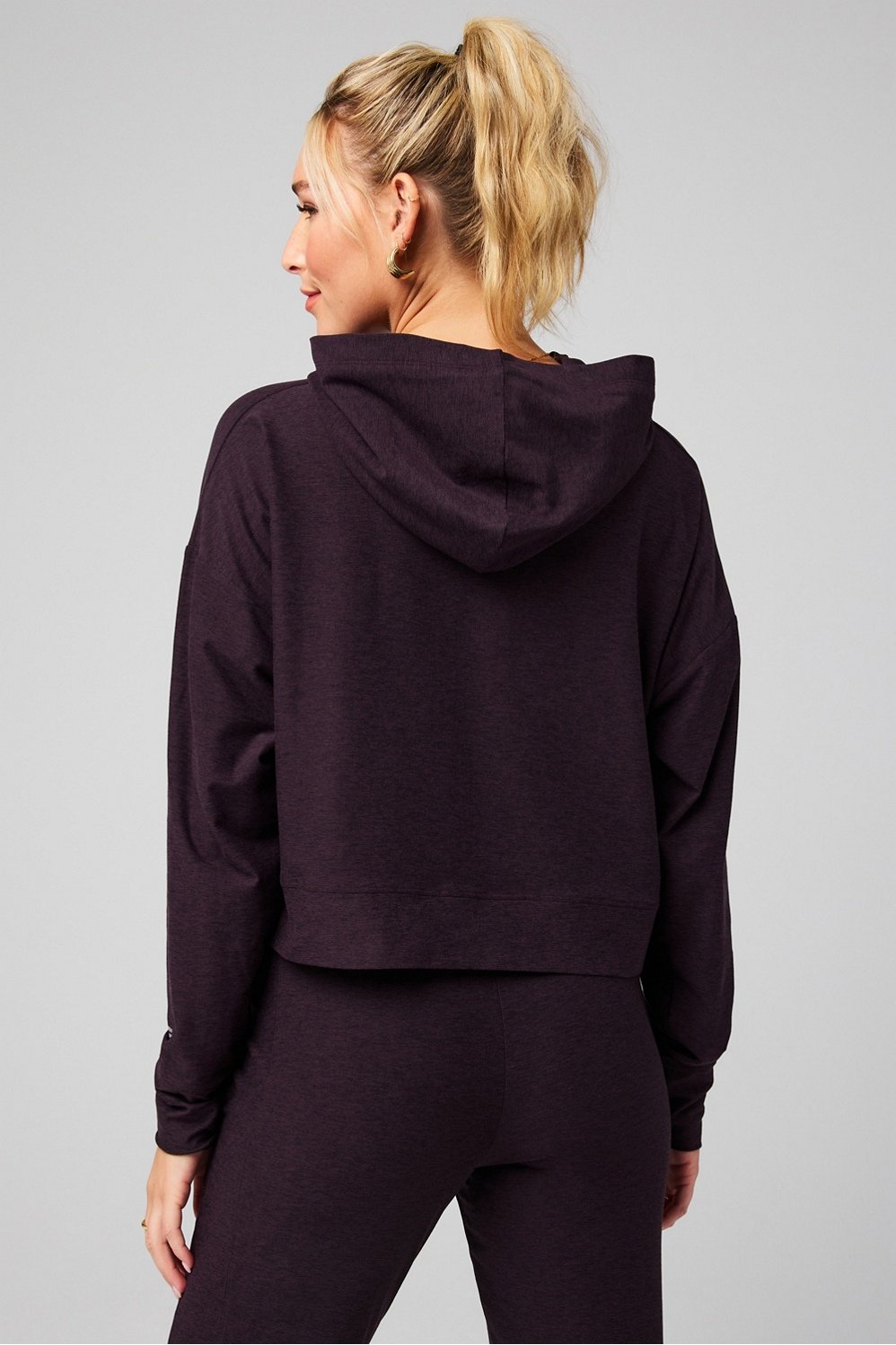 Fabletics Cloud Jersey Cropped Hoodie