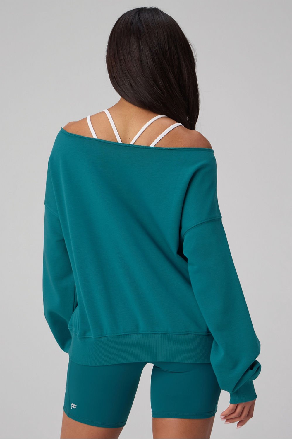 Fabletics Year Round Terry Off Shoulder Sweatshirt