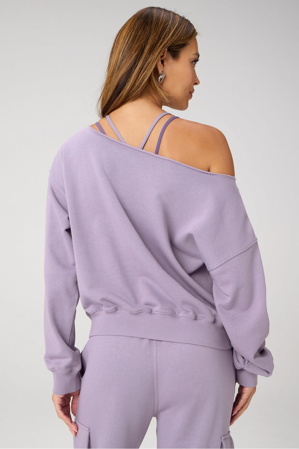 Fabletics Year Round Terry Off Shoulder Sweatshirt