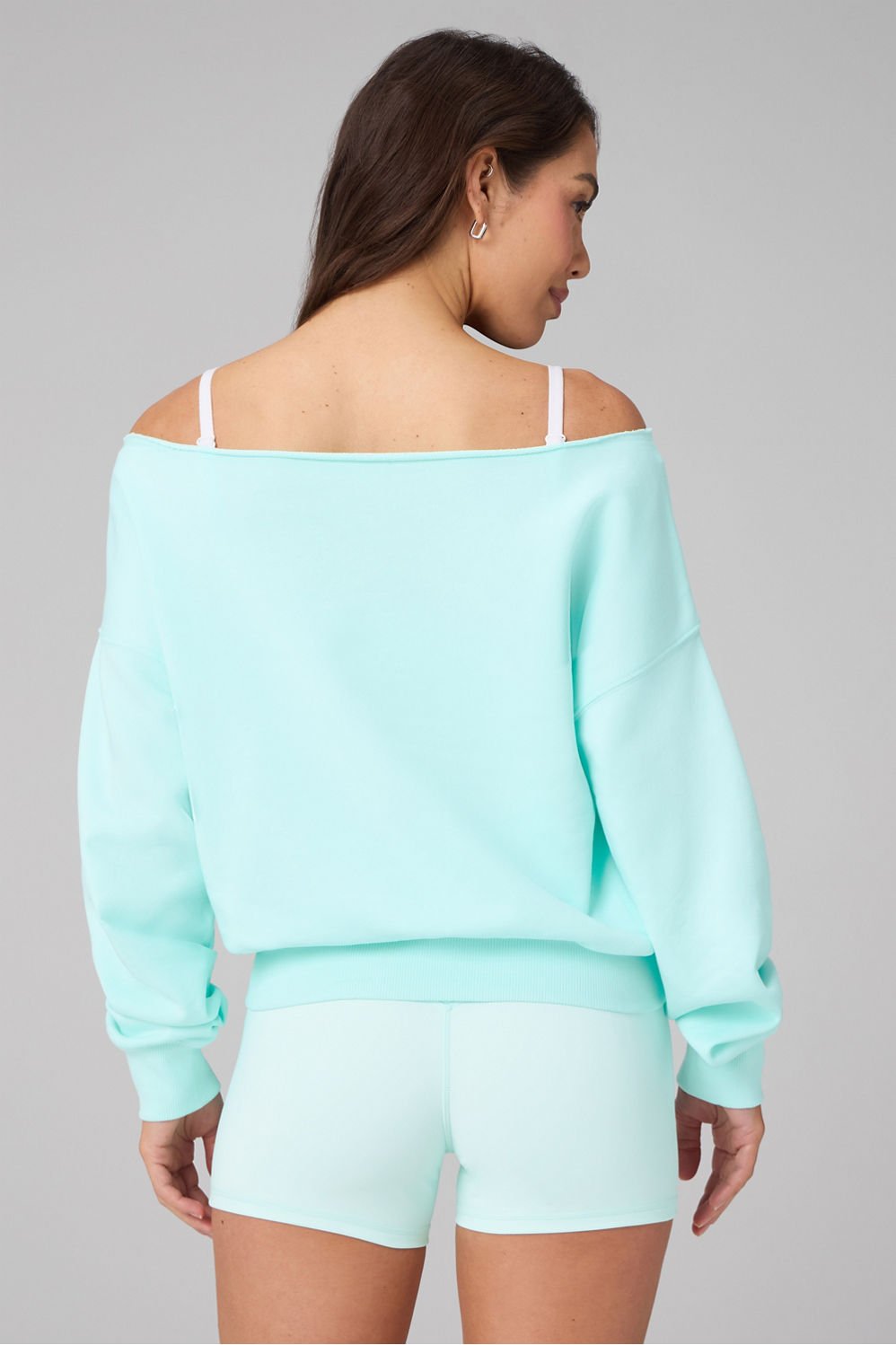 Fabletics Year Round Terry Off Shoulder Sweatshirt