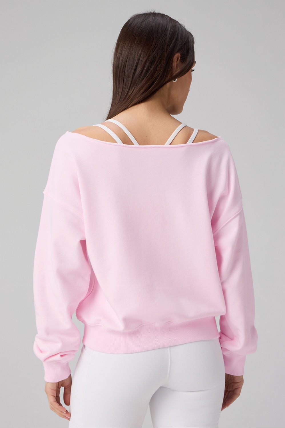 Fabletics Year Round Terry Off Shoulder Sweatshirt