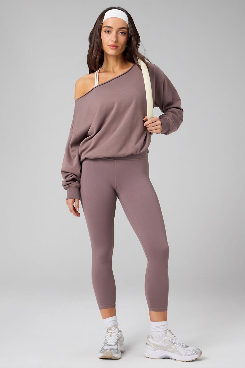 Fabletics Year Round Terry Off Shoulder Sweatshirt