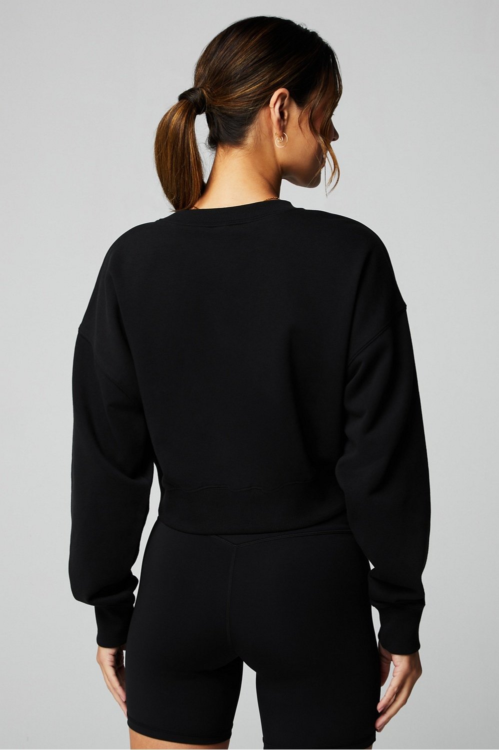 Fabletics Year Round Terry Cropped Sweatshirt