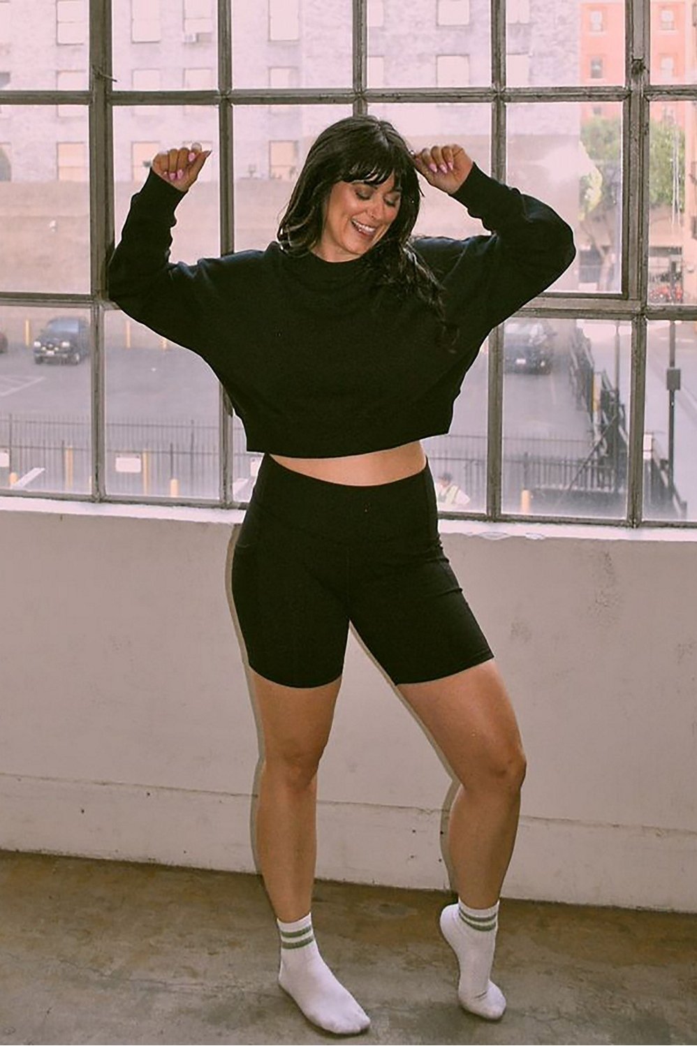 Fabletics Year Round Terry Cropped Sweatshirt