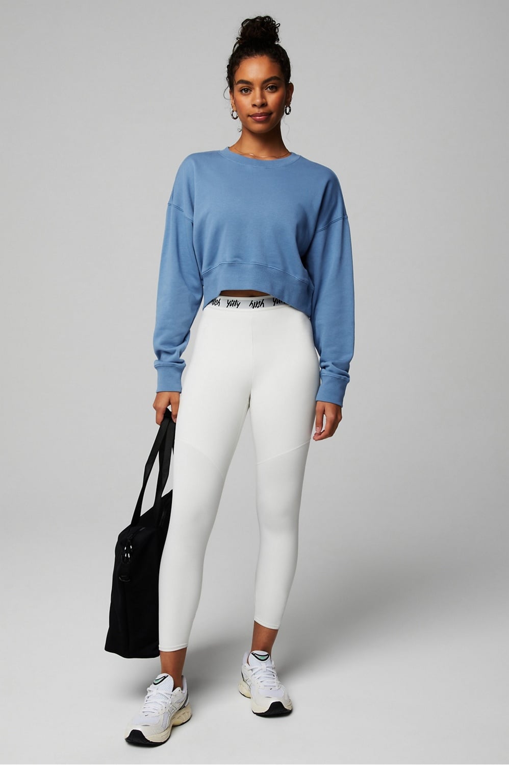 Fabletics Year Round Terry Cropped Sweatshirt