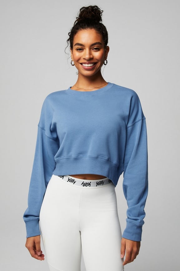 Fabletics Year Round Terry Cropped Sweatshirt