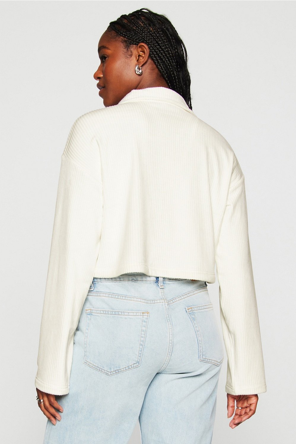 Fabletics Plush Rib Half Zip Sweatshirt
