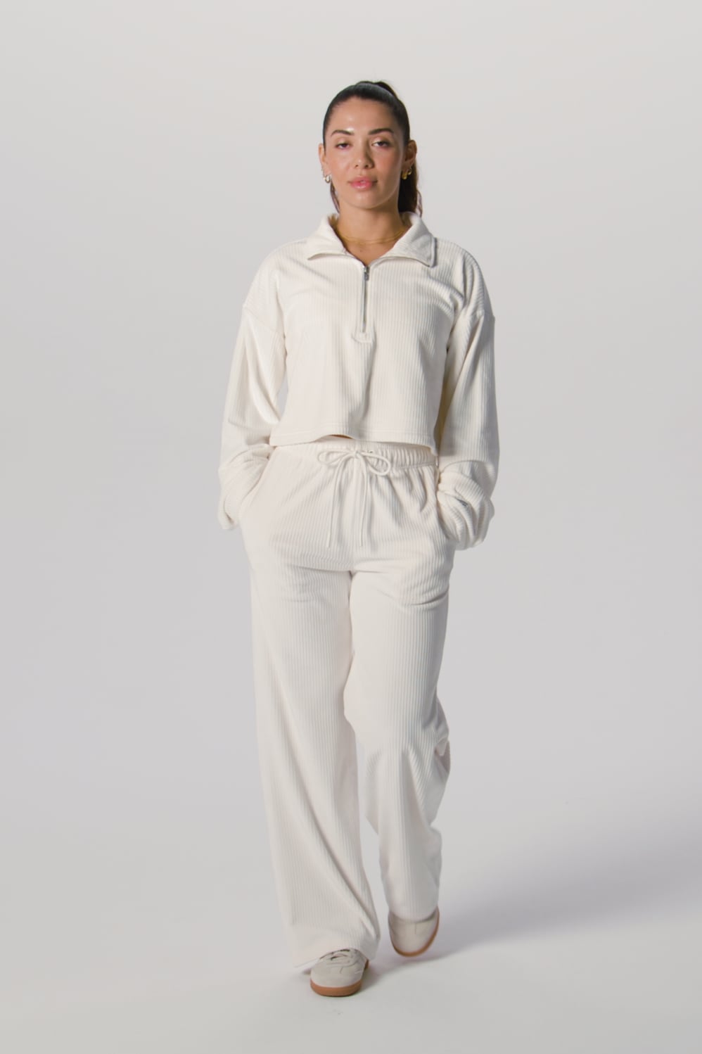 Fabletics Plush Rib Half Zip Sweatshirt