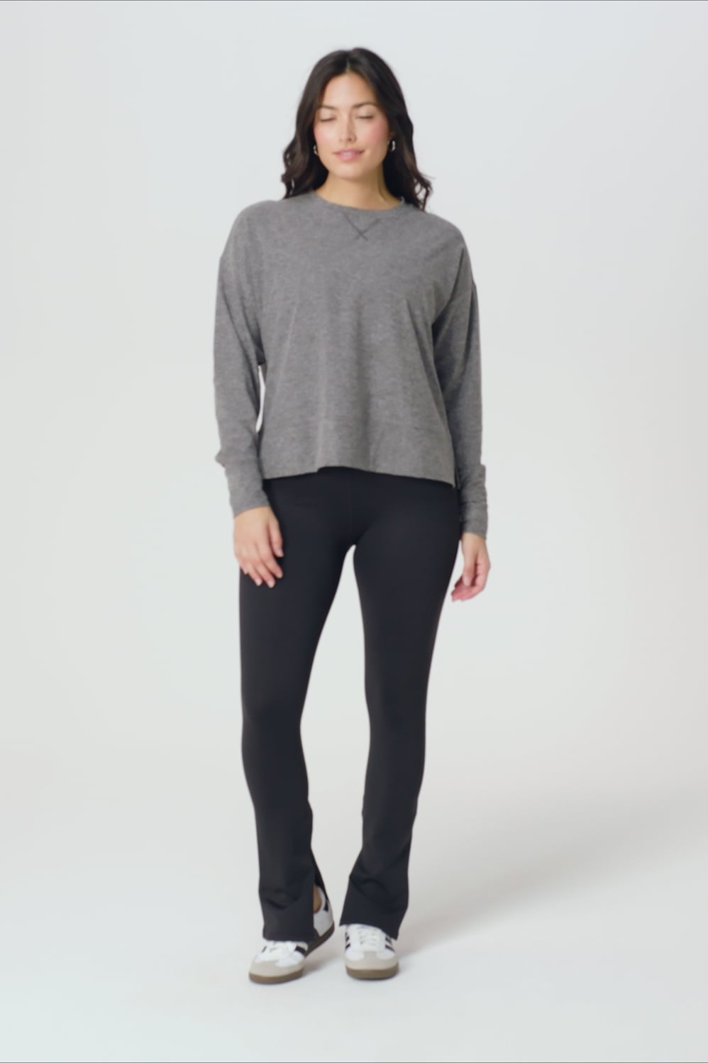 Fabletics Cloud Jersey Boxy Long-Sleeve Top