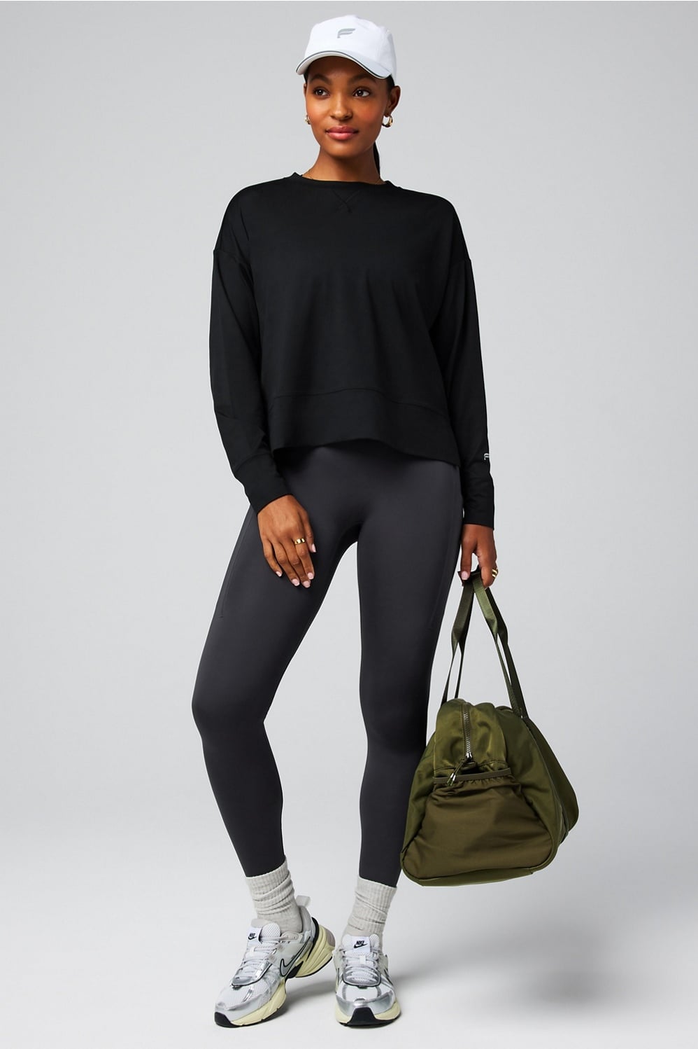 Fabletics Cloud Jersey Boxy Long-Sleeve Top