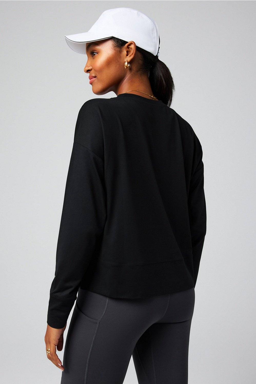 Fabletics Cloud Jersey Boxy Long-Sleeve Top