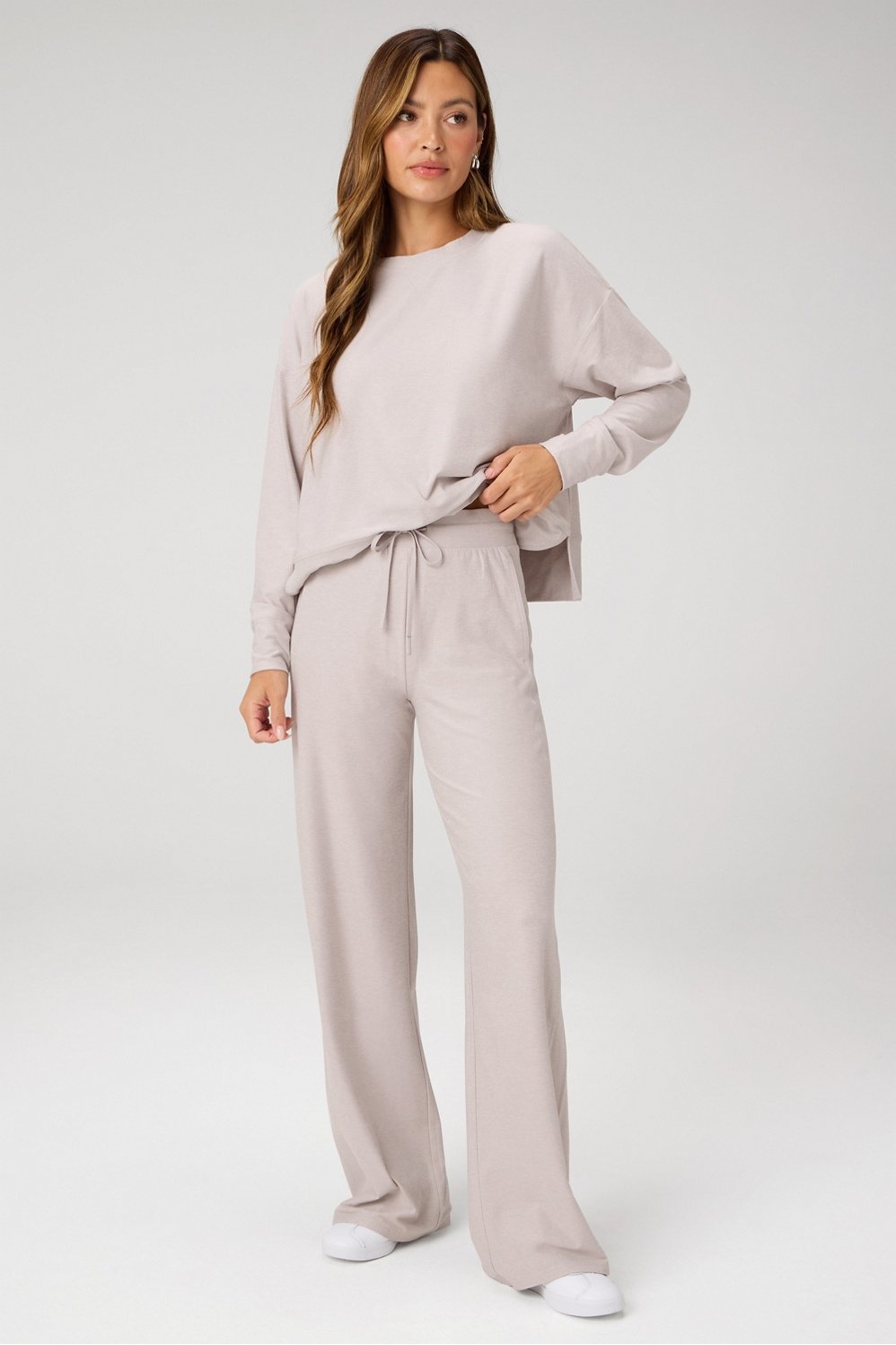 Fabletics Cloud Jersey Boxy Long-Sleeve Top