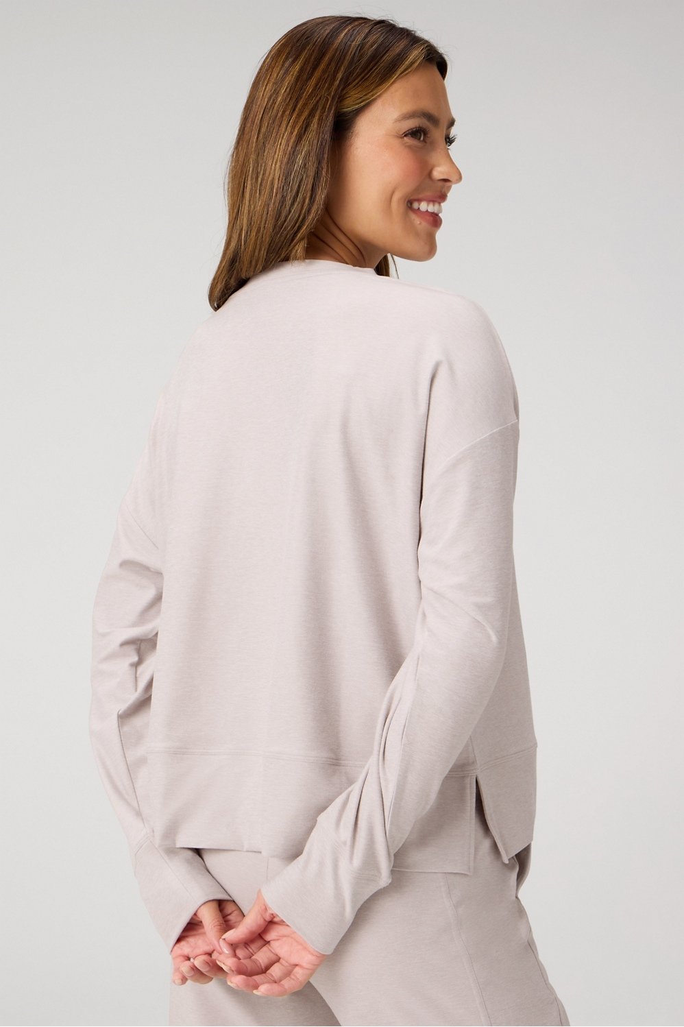 Fabletics Cloud Jersey Boxy Long-Sleeve Top