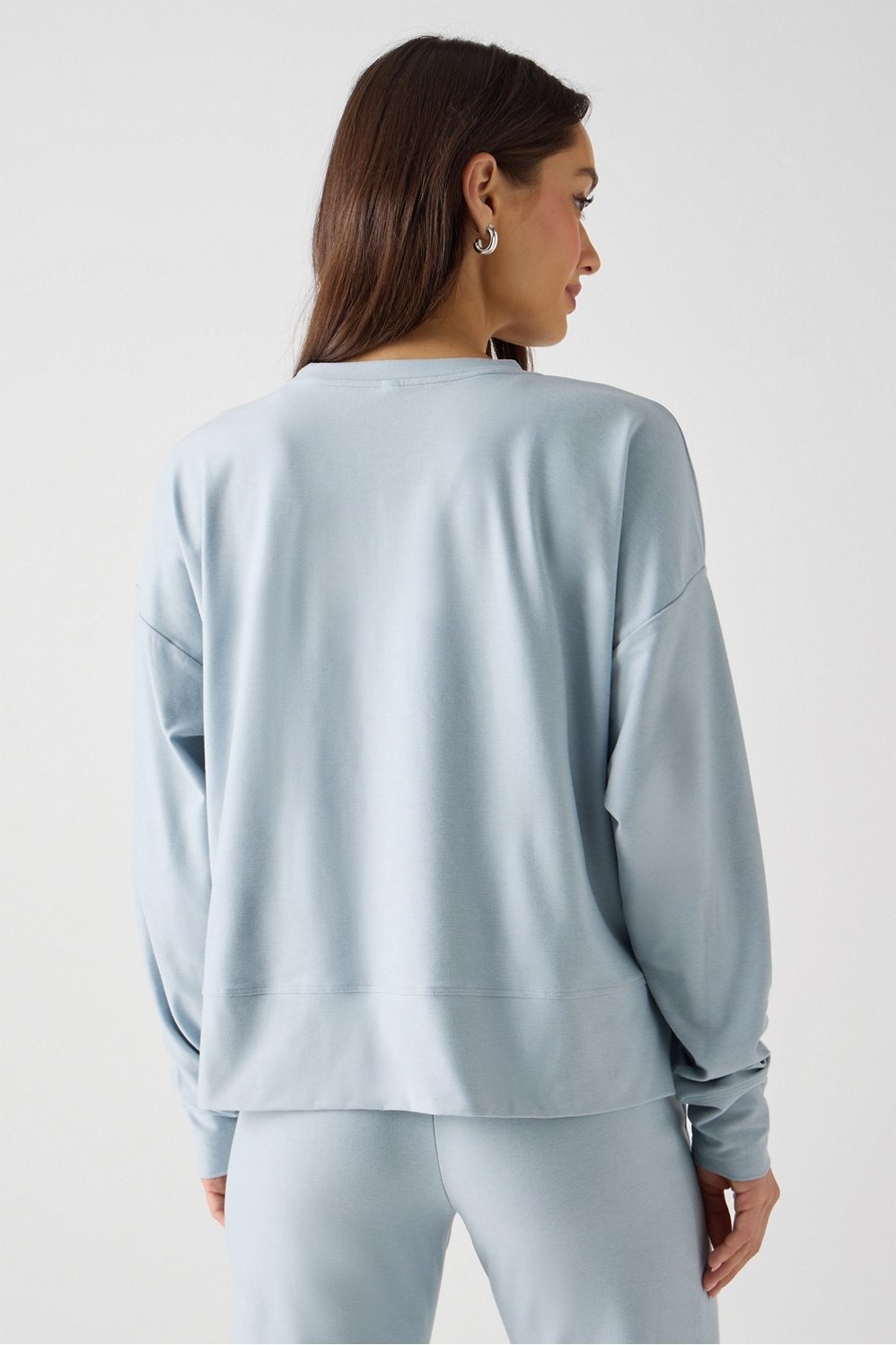 Fabletics Cloud Jersey Boxy Long-Sleeve Top