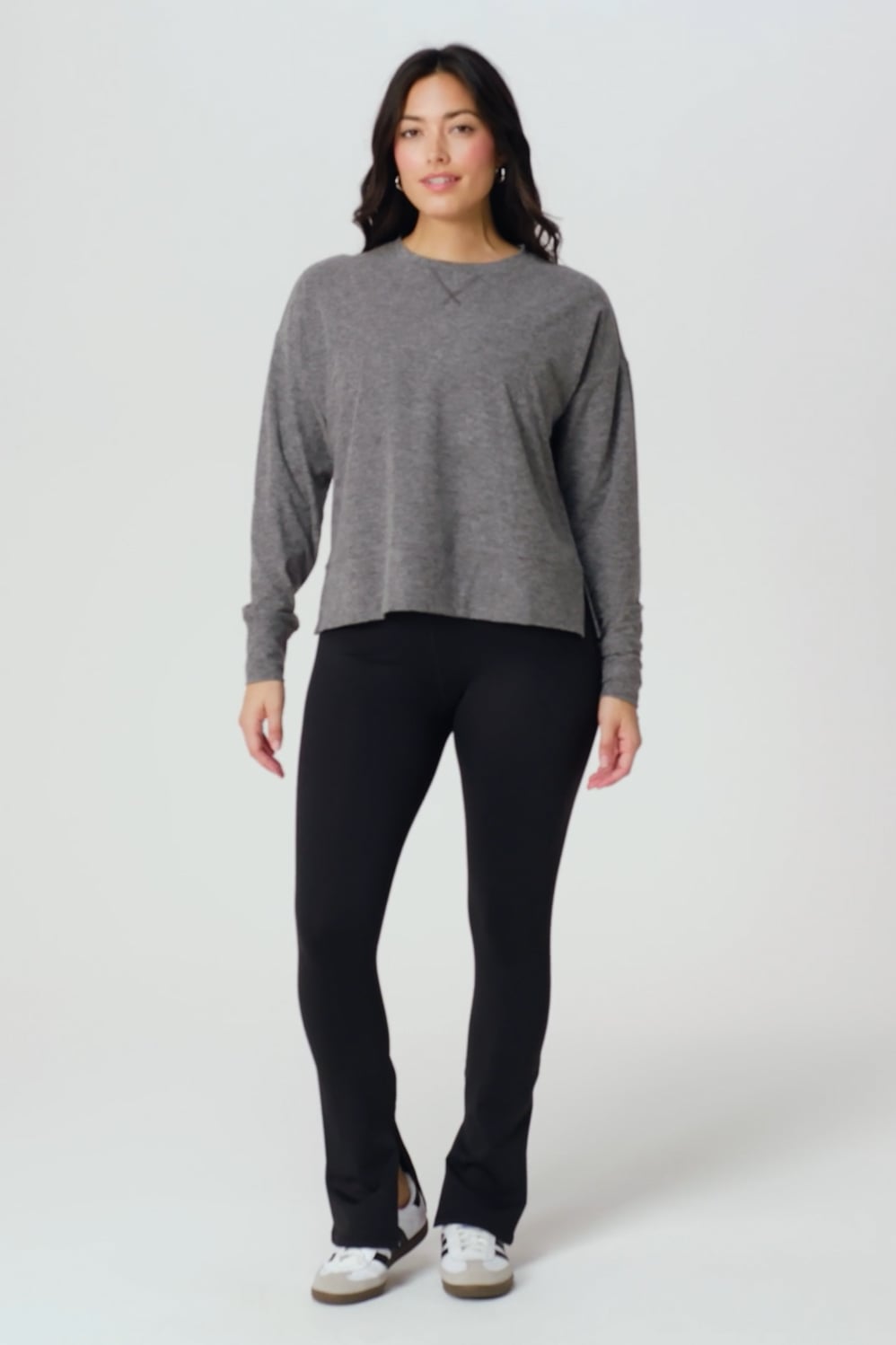 Fabletics Cloud Jersey Boxy Long-Sleeve Top