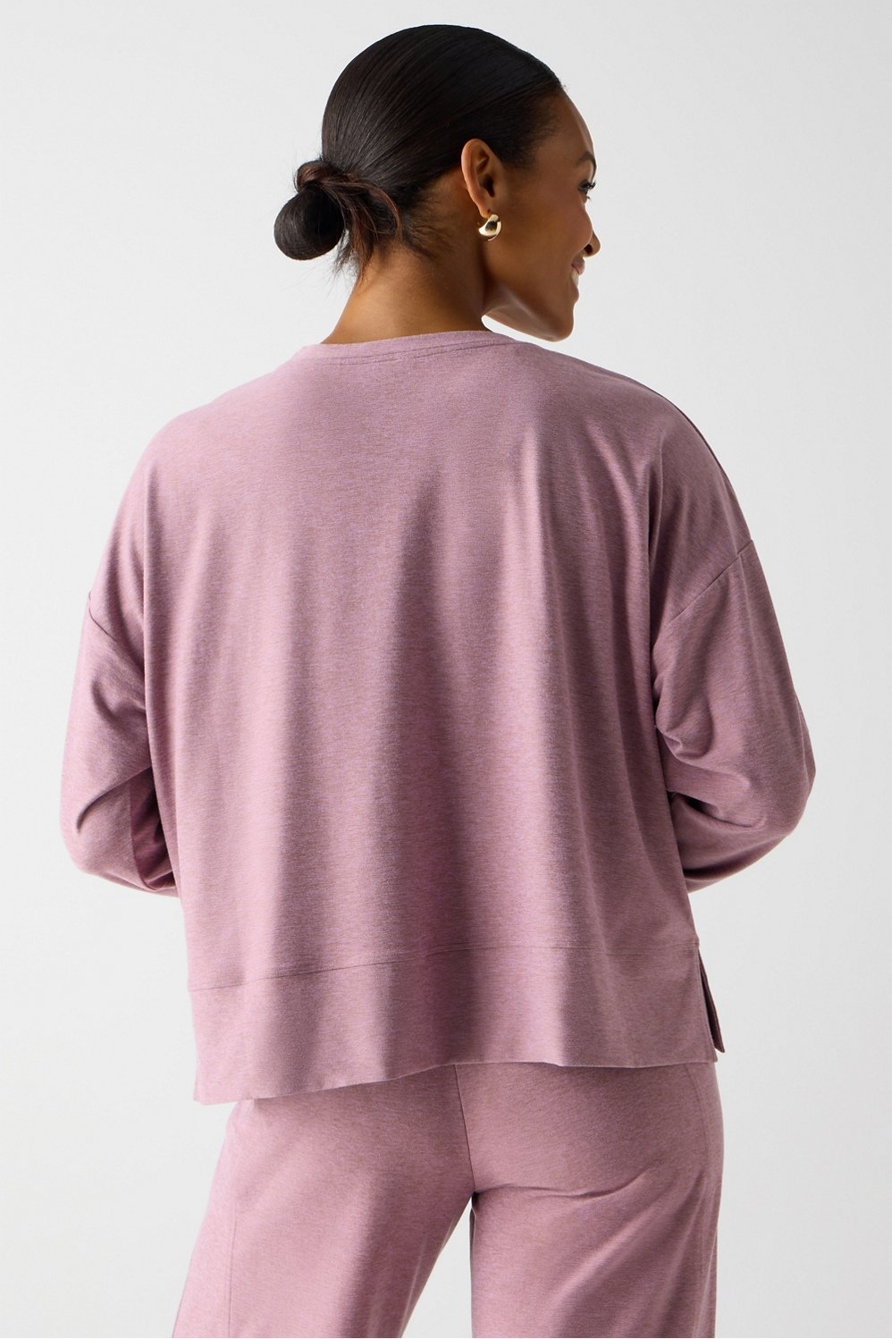 Fabletics Cloud Jersey Boxy Long-Sleeve Top