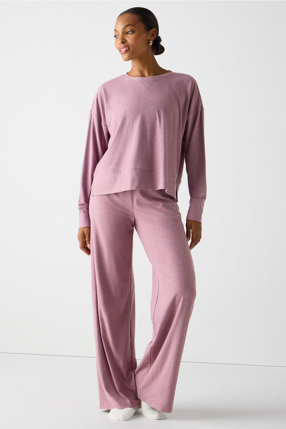 Fabletics Cloud Jersey Boxy Long-Sleeve Top